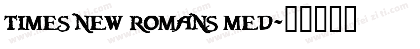 times new romans med字体转换